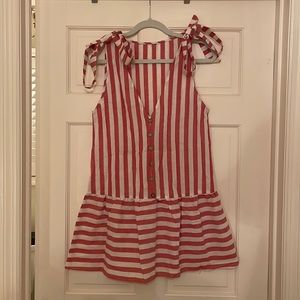 Red and White Striped Dress